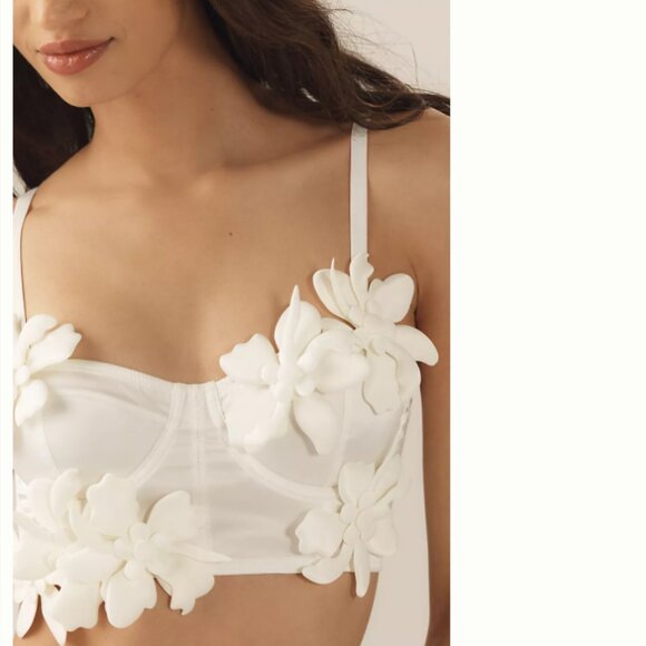 Brand New By Anthropologie Appliqué Corset Top - Picture 4 of 6